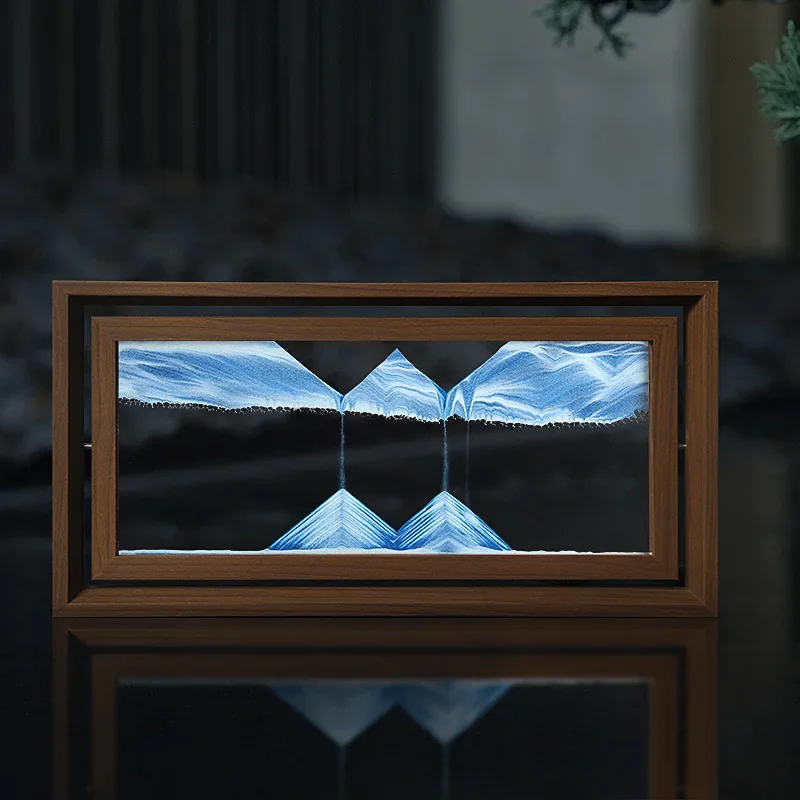 Engraved Wood Frame - 3D dönebilir Sandscape hareketli kum sanat