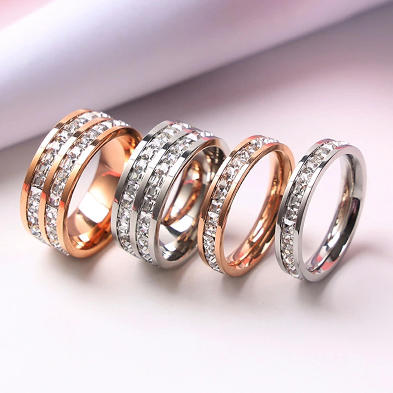 Initial Ring Custom - Lüks Gül Altın Renk Tek, Çift