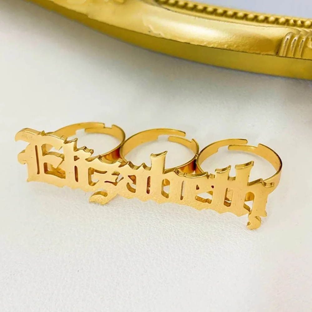 Özel Ad Yüzük Kadın Knuckle Bü - Initial Ring Custom incelemesi ve fiyatı