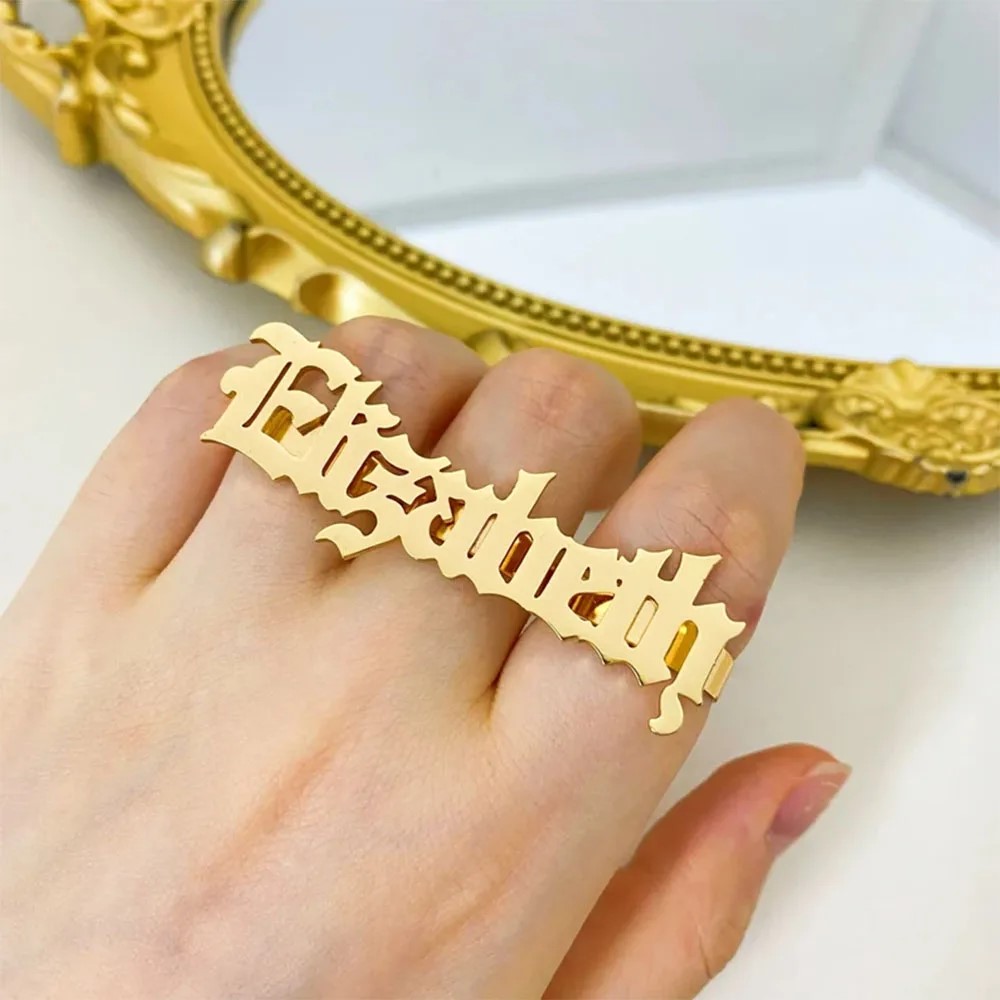 Özel Ad Yüzük Kadın Knuckle Bü - Initial Ring Custom incelemesi ve fiyatı