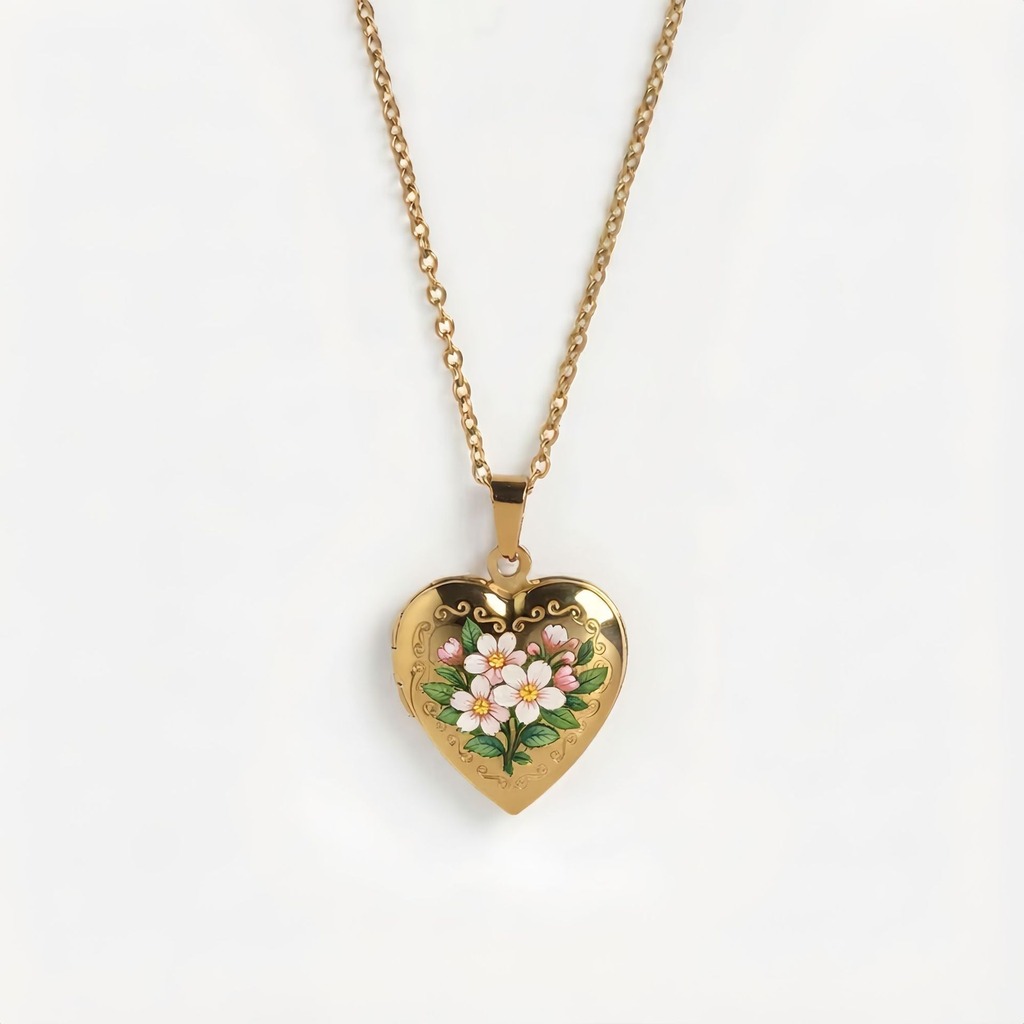 Kalp Kolye Kadınlar İçin Zarif - Birth Flower Necklace incelemesi ve fiyatı